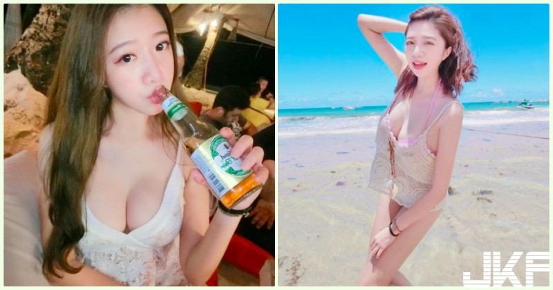 戀愛了！台灣「醒吾爆乳正妹」極品顏值好犯規！超邪惡「海邊曬美乳」畫面逼死人啊…