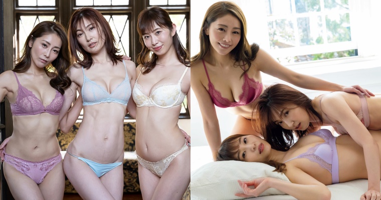 「熟女三人娘」性感出擊！熊切麻美、熊田曜子、塩地美澄合體脫衣曬美乳、蜜臀